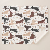 Labrador Retriever Paws and Bones Sherpa Blanket Sherpadecke (Vorderseite (Horizontal))