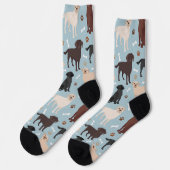 Labrador Retriever Paws and Bones Socken (Linkes Detail)