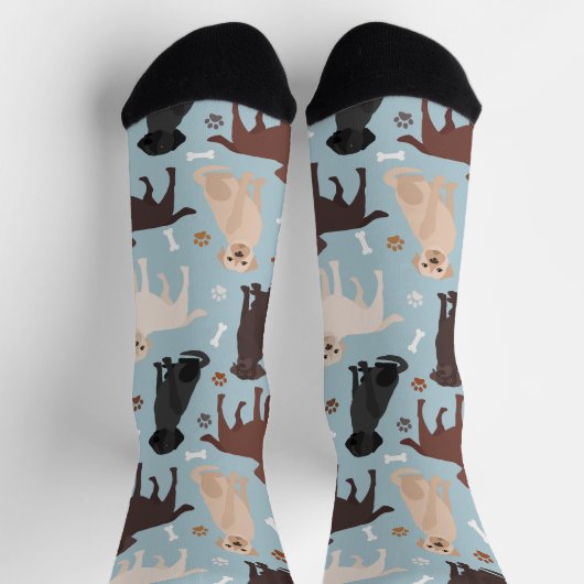 Labrador Retriever Paws and Bones Socken (Oben)