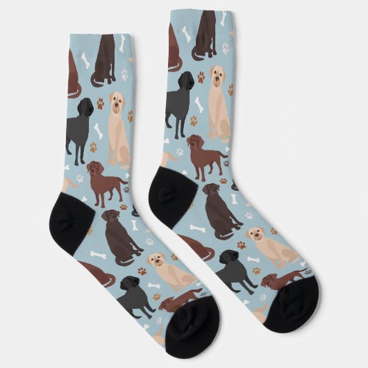 Labrador Retriever Paws and Bones Socken (Rechts)