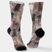 Labrador Retriever Paws and Bones Socken (Gewinkelt)