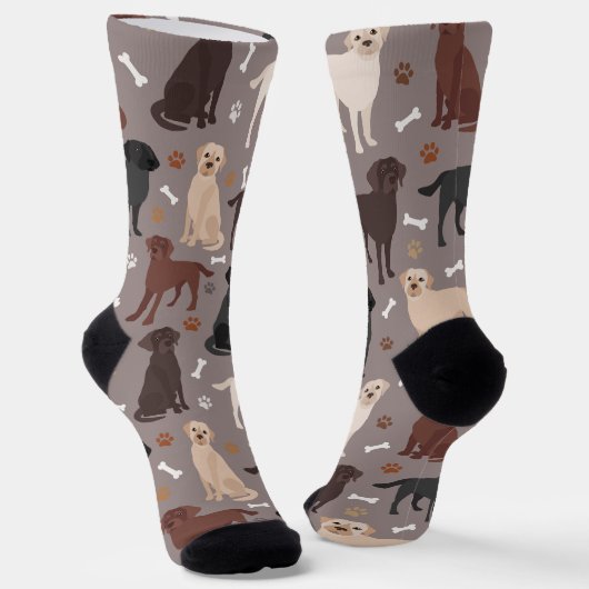 Labrador Retriever Paws and Bones Socken (Gewinkelt)