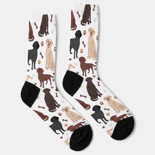 Labrador Retriever Paws and Bones Socken (Rechts)