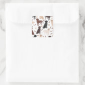 Labrador Retriever Paws and Bones Square Sticker (Tasche)