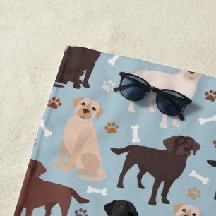 Labrador Retriever Paws and Bones Strandtuch