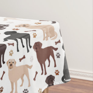 Labrador Retriever Paws and Bones Tableclout Tischdecke