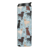 Labrador Retriever Paws and Bones Thermal Tumbler Thermosbecher (Nach links gedreht)