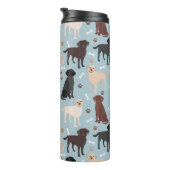 Labrador Retriever Paws and Bones Thermal Tumbler Thermosbecher (Nach rechts gedreht)