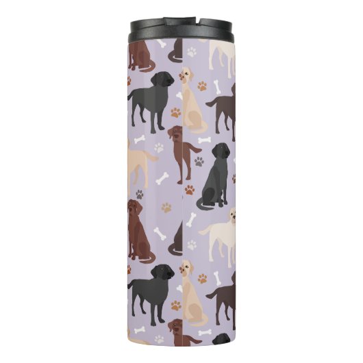 Labrador Retriever Paws and Bones Thermal Tumbler Thermosbecher (Rückseite)