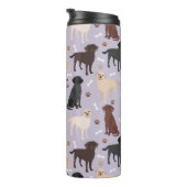 Labrador Retriever Paws and Bones Thermal Tumbler Thermosbecher (Nach rechts gedreht)
