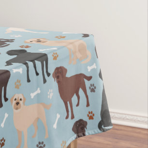 Labrador Retriever Paws and Bones Tischdecke