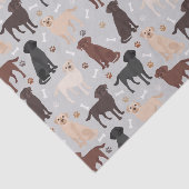 Labrador Retriever Paws and Bones Tissue Paper Seidenpapier (Ausschnitt)