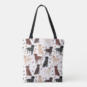 Labrador Retriever Paws and Bones Tote Bag Tasche (Rückseite)