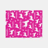 Labrador Retriever Personalisiert Blanket Black Fleecedecke (Vorderseite (Horizontal))