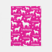 Labrador Retriever Personalisiert Blanket Black Fleecedecke (Vorderseite)