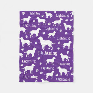 Labrador Retriever Personalisiert Blanket Black Fleecedecke