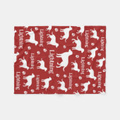 Labrador Retriever Personalisiert Blanket Black Fleecedecke (Vorderseite (Horizontal))