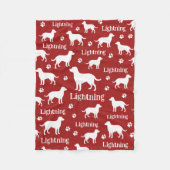 Labrador Retriever Personalisiert Blanket Black Fleecedecke (Vorderseite)