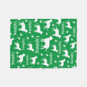 Labrador Retriever Personalisiert Blanket Black Fleecedecke (Vorderseite (Horizontal))