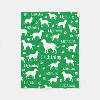 Labrador Retriever Personalisiert Blanket Black Fleecedecke