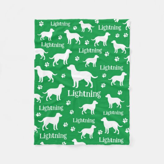 Labrador Retriever Personalisiert Blanket Black Fleecedecke (Vorderseite)