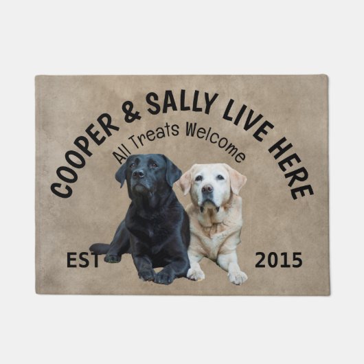 Labrador Retriever Personalisiert Hund Lover Doorm Fußmatte (Vorderseite)