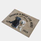 Labrador Retriever Personalisiert Hund Lover Doorm Fußmatte (Schrägansicht)