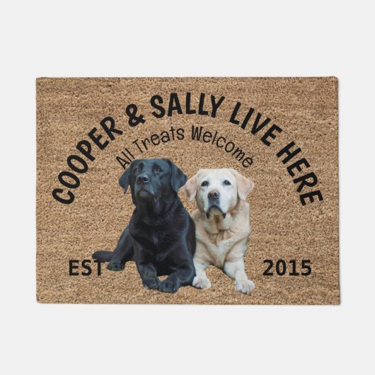 Labrador Retriever Personalisiert Hund Lover Doorm Fußmatte (Vorderseite)