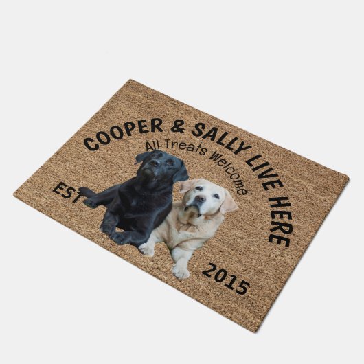 Labrador Retriever Personalisiert Hund Lover Doorm Fußmatte (Schrägansicht)