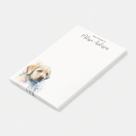 Labrador Retriever Personalisiert Hund Lover Puppy Post-it Klebezettel (angewinkelt)