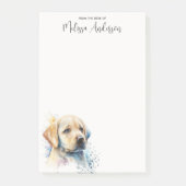 Labrador Retriever Personalisiert Hund Lover Puppy Post-it Klebezettel (Vorderseite)