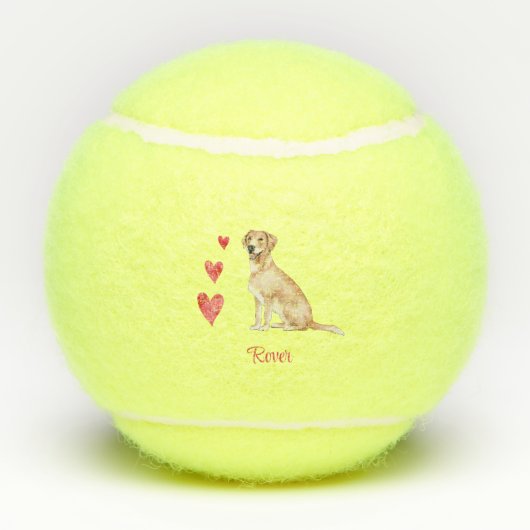 Labrador Retriever Personalisiert Hund Tennisbälle (Rückseite)
