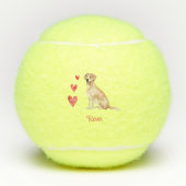 Labrador Retriever Personalisiert Hund Tennisbälle (Vorderseite)