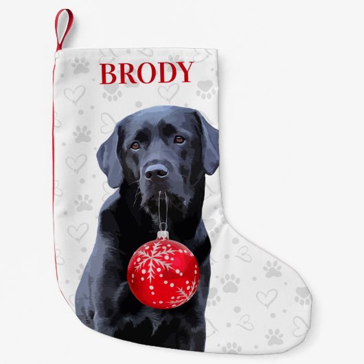 Labrador Retriever Pet Dog Paw Prinz Weihnachten Kleiner Weihnachtsstrumpf (Vorderseite)