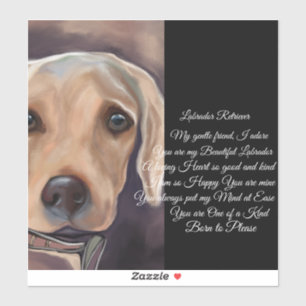 Labrador Retriever Poesie Aufkleber