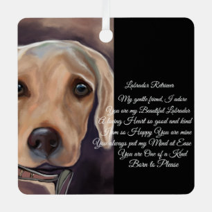 Labrador Retriever Poesie Ornament Aus Metall