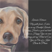 Labrador Retriever Poetry Aufkleber (Vorderseite)