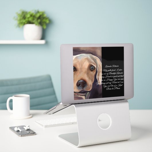 Labrador Retriever Poetry Aufkleber (Laptop auf Schreibtisch)