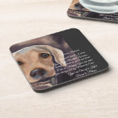 Labrador Retriever Poetry Getränkeuntersetzer (Linke Seite)