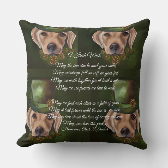 Labrador Retriever Poetry Kissen (Vorderseite)