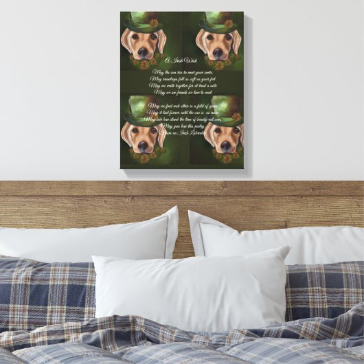 Labrador Retriever Poetry Leinwanddruck (Insitu (Schlafzimmer))