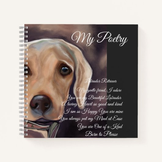 Labrador Retriever Poetry Notizblock (Vorderseite)