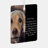 Labrador Retriever Poetry Ornament Aus Metall (Vorderseite Rechts)