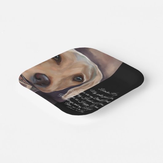 Labrador Retriever Poetry Pappteller (Gewinkelt)