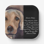 Labrador Retriever Poetry Pappteller (Vorderseite)