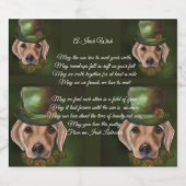 Labrador Retriever Poetry Schaumweinetikett (Einzelnes Label)