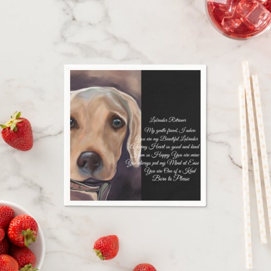 Labrador Retriever Poetry Serviette (Beispiel)
