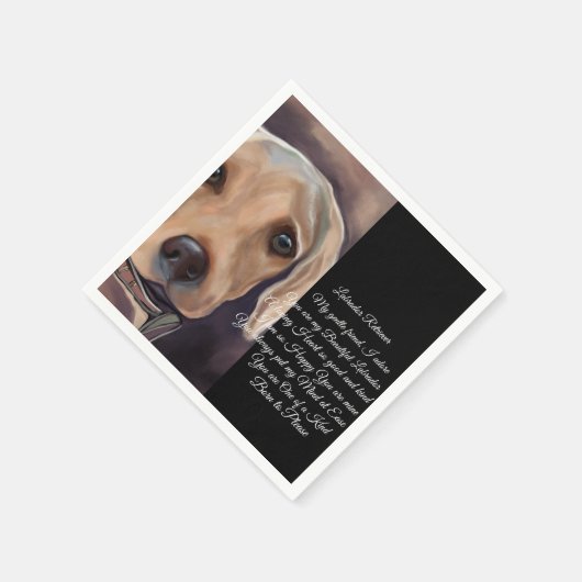 Labrador Retriever Poetry Serviette (Ecke)