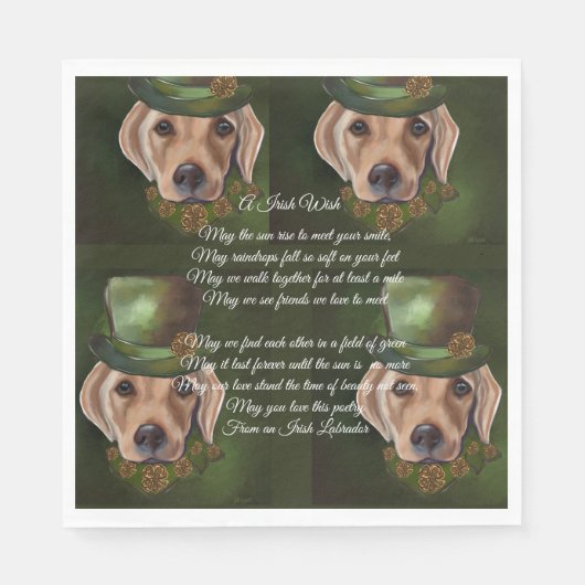 Labrador Retriever Poetry Serviette (Vorderseite)