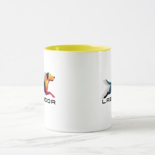 Labrador retriever poligonal en amarillo y azul tasse (Zentrum)